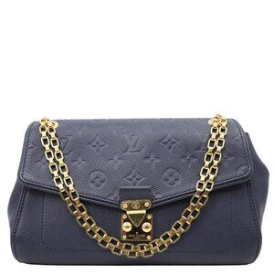 Louis Vuitton Saint Germain PM Monogram Empreinte Leather Shoulder Bag Navy Blue
